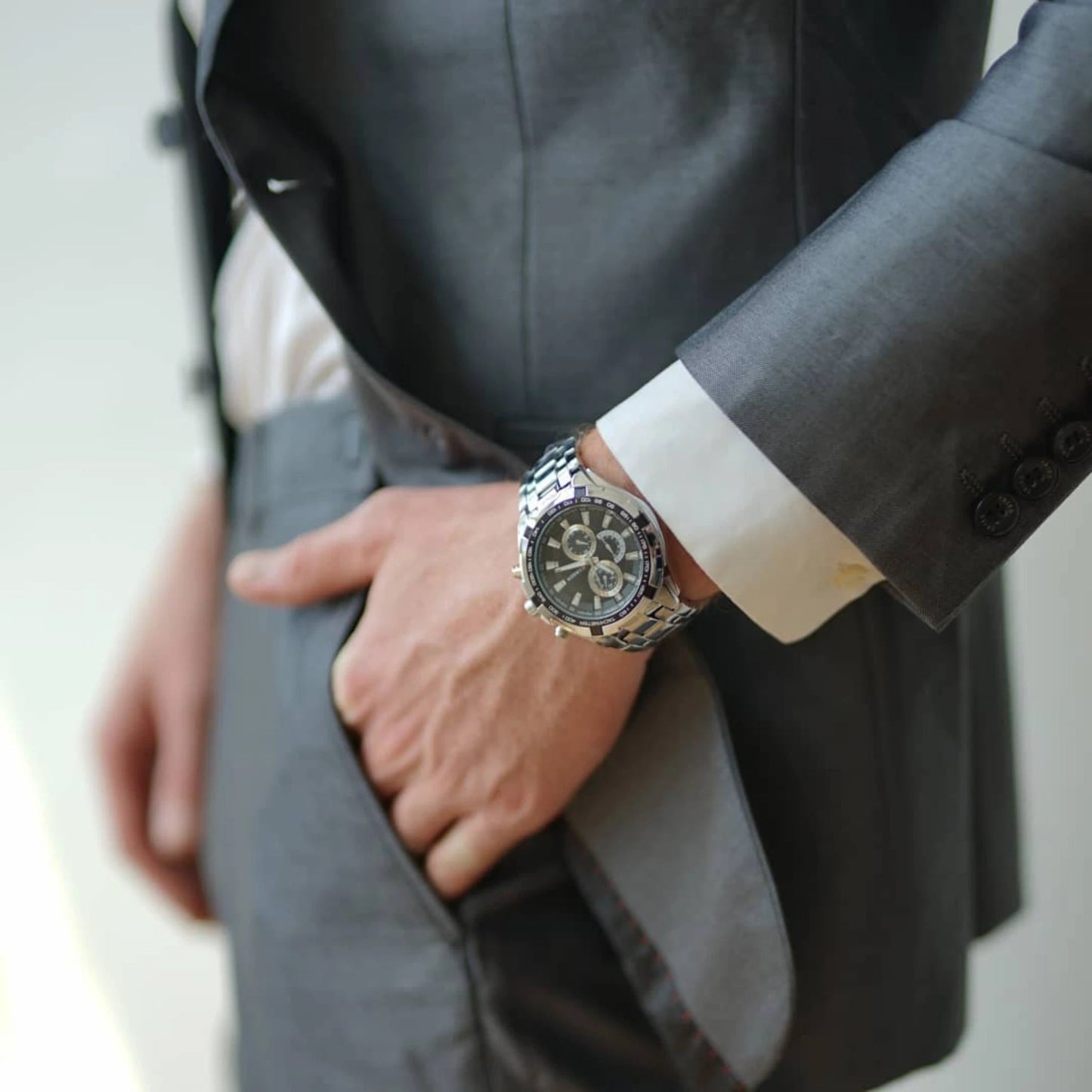 Waterproof quartz watch for men