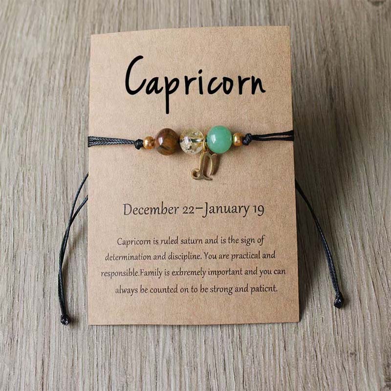 Hand-woven bracelet with twelve constellations