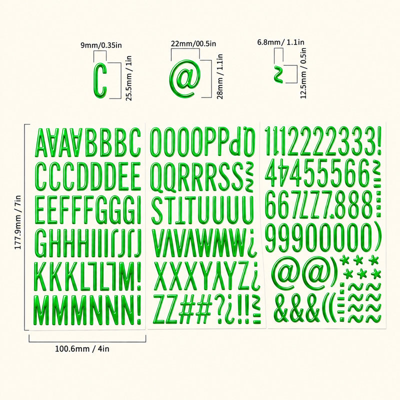 3D Puffy Alphabet Stickers – Bold-Style Letters for DIY Journals, Scrapbooks and Labels