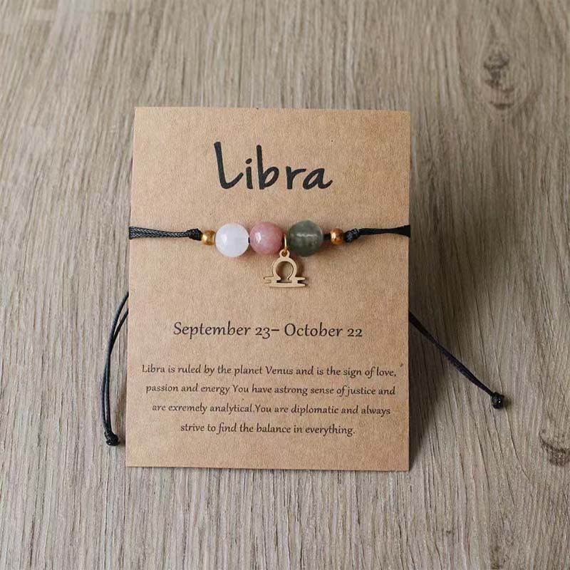 Hand-woven bracelet with twelve constellations