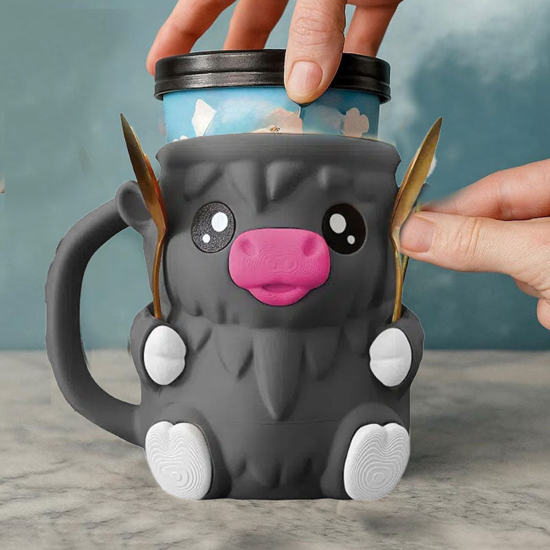 Ferdinand Highland Cow Ice Cream Pint Holder