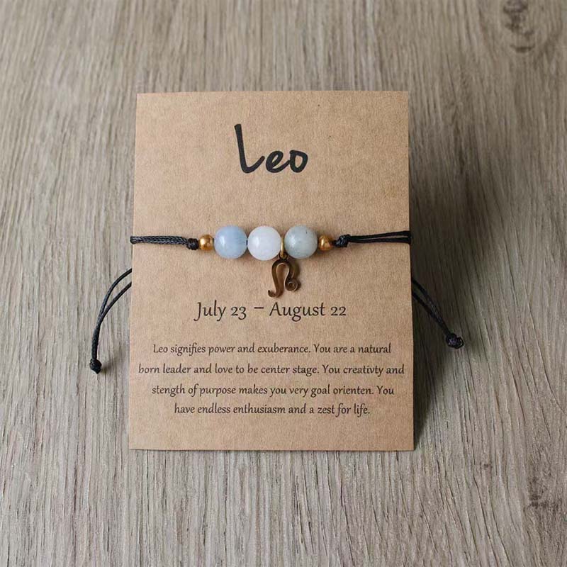 Hand-woven bracelet with twelve constellations