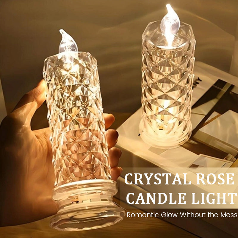 Crystal Rose Candle Light – Romantic Glow Without the Mess