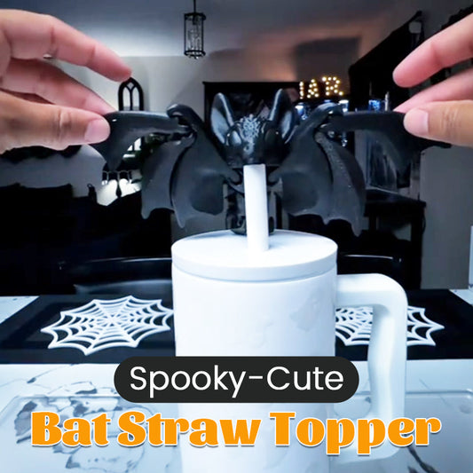 🦇 Spooky-Cute Bat Straw Topper