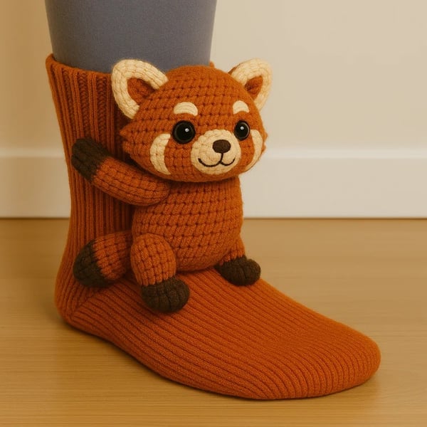 Cozy 3D Knit Animal Socks