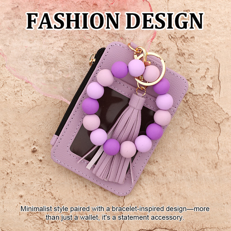 Beaded Leather Wallet