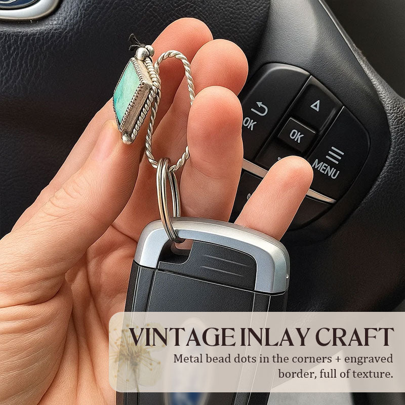 Vintage Emerald Keychain