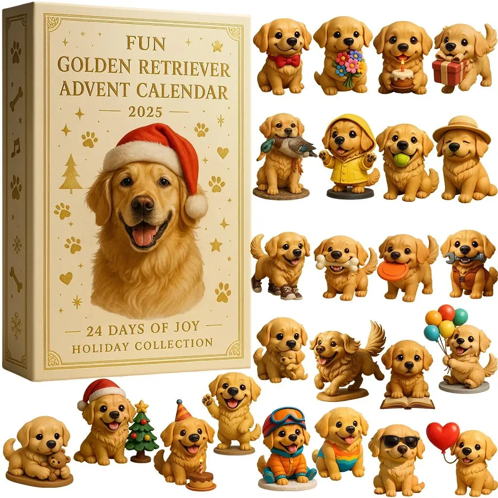 Funny Golden Retriever Advent Calendar 2025