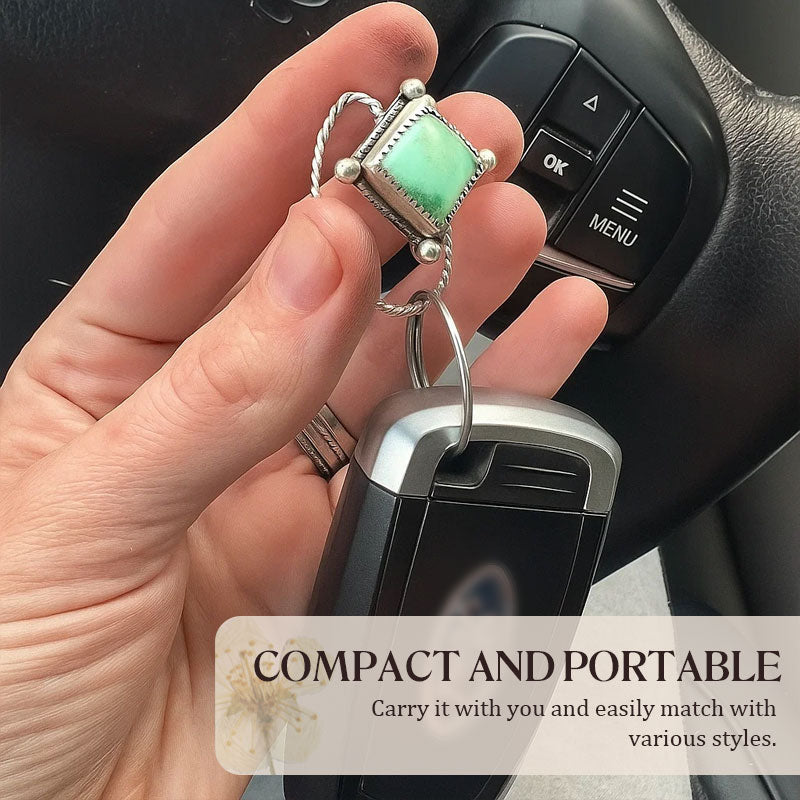 Vintage Emerald Keychain