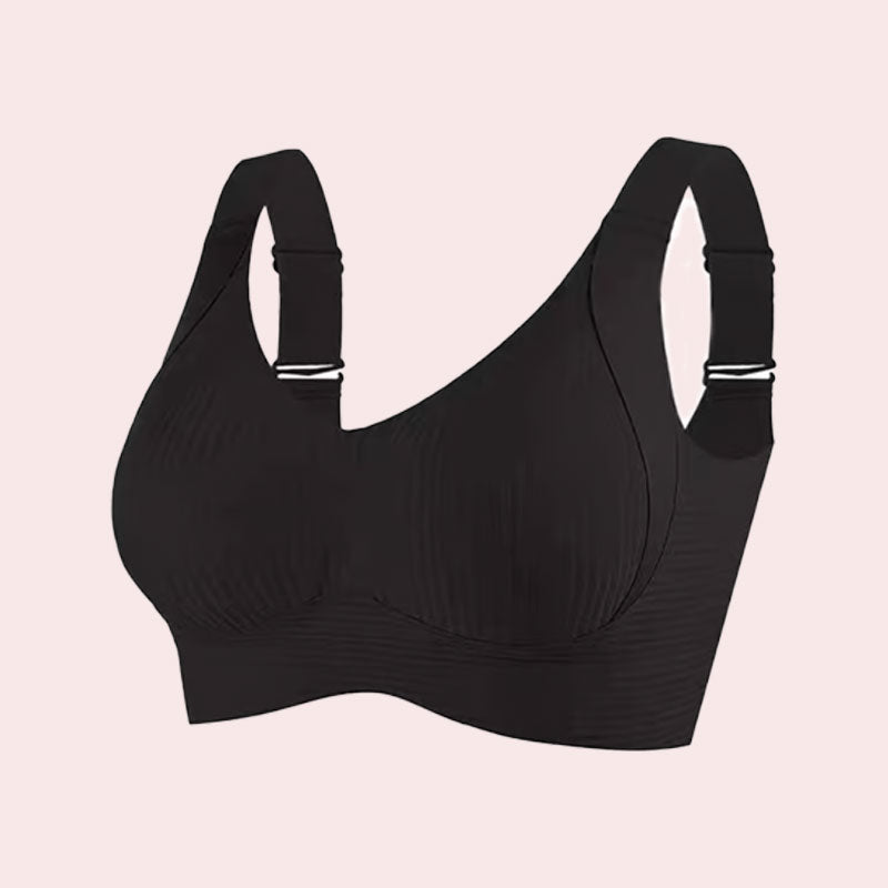 🎁Women's Ribbed Push Up Adjustable Wireless Bra