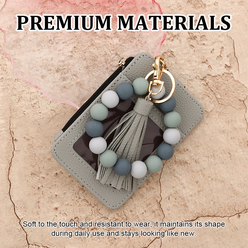 Beaded Leather Wallet