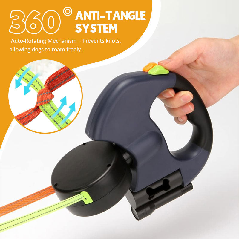 Dual-Head Retractable Dog Leash