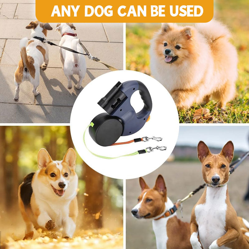 Dual-Head Retractable Dog Leash