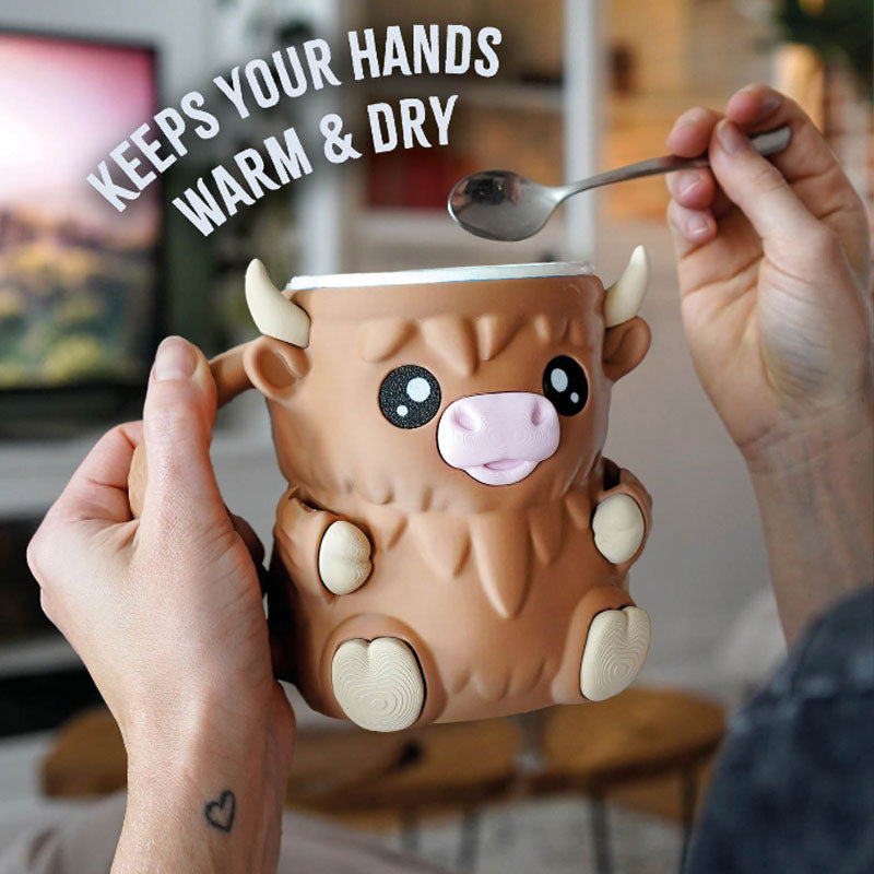 Ferdinand Highland Cow Ice Cream Pint Holder