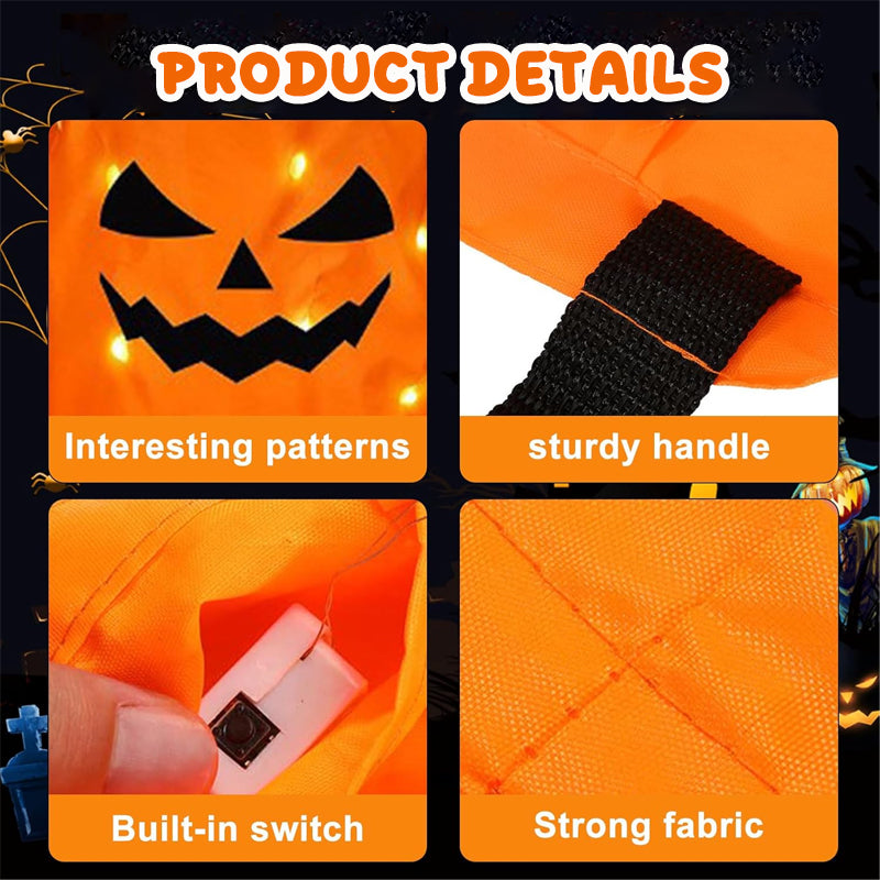 🎃 Light Up Halloween: LED Glow Trick-or-Treat Bags