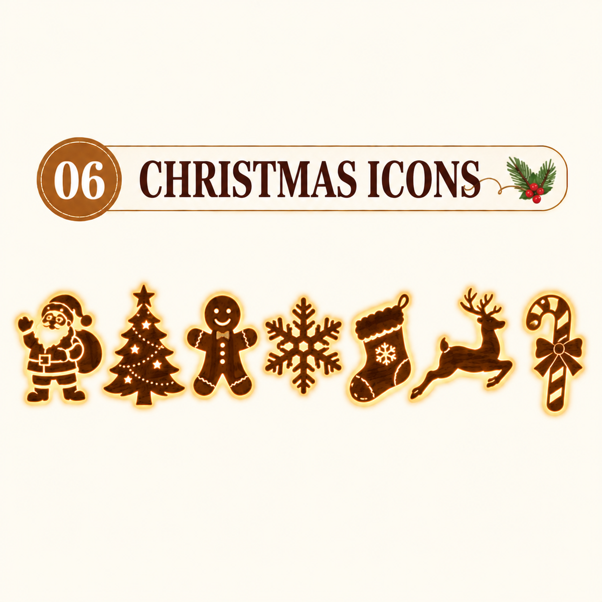 LED Reindeer Wall Decorations - Festive Christmas Lighting