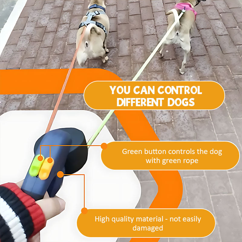 Dual-Head Retractable Dog Leash