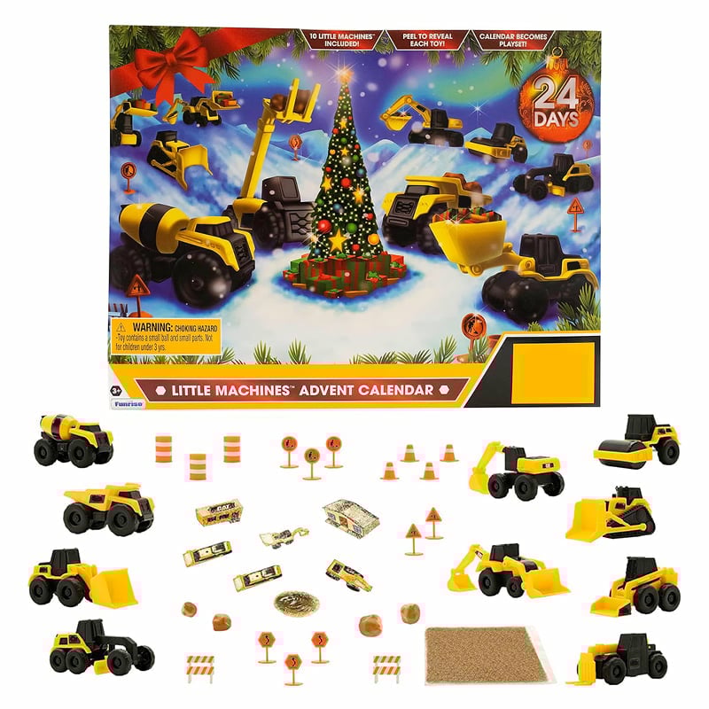 24-day Christmas countdown calendar with construction truck