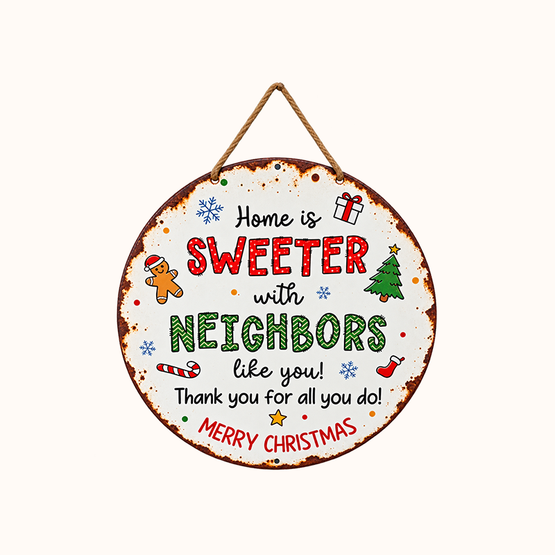Vintage Christmas Neighbor Sign