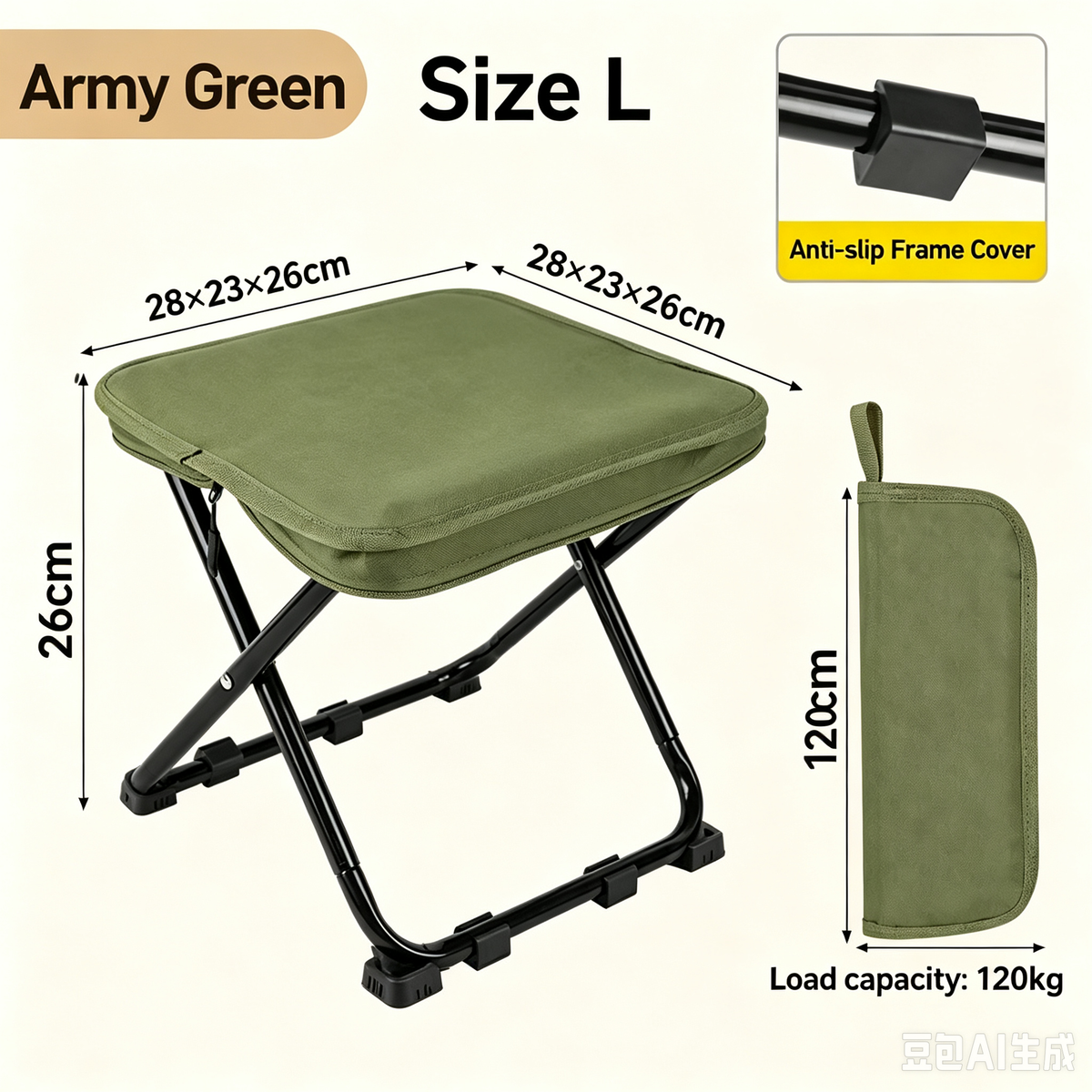 Foldable rucksack stool