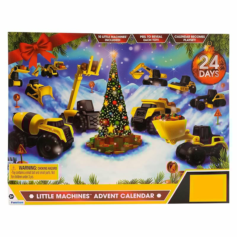24-day Christmas countdown calendar with construction truck
