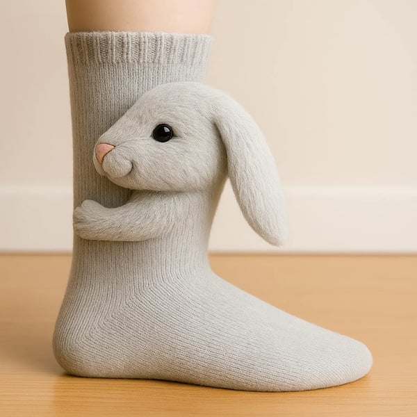 Cozy 3D Knit Animal Socks