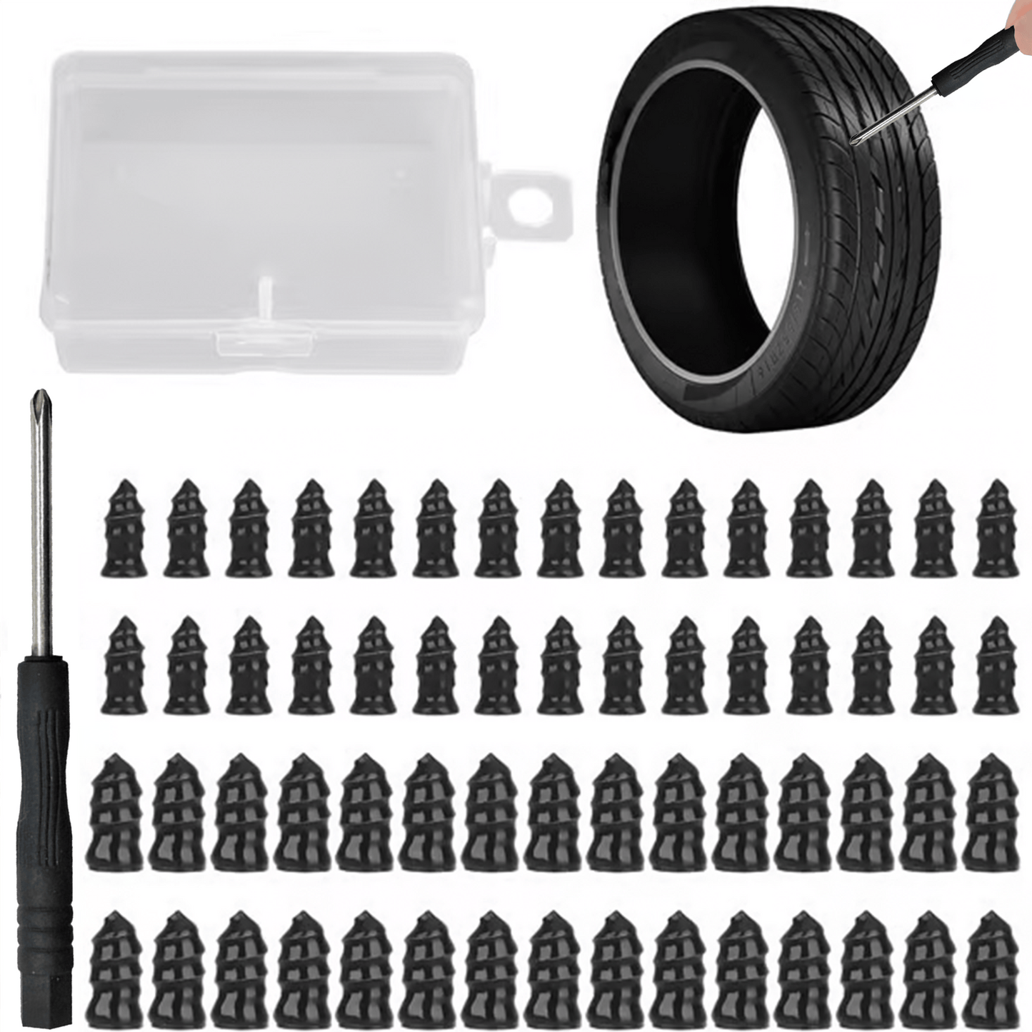 🔥HOT SALE 49%OFF🔩60PCS Tire Repair Rubber Nails Kit with 2 Sizes