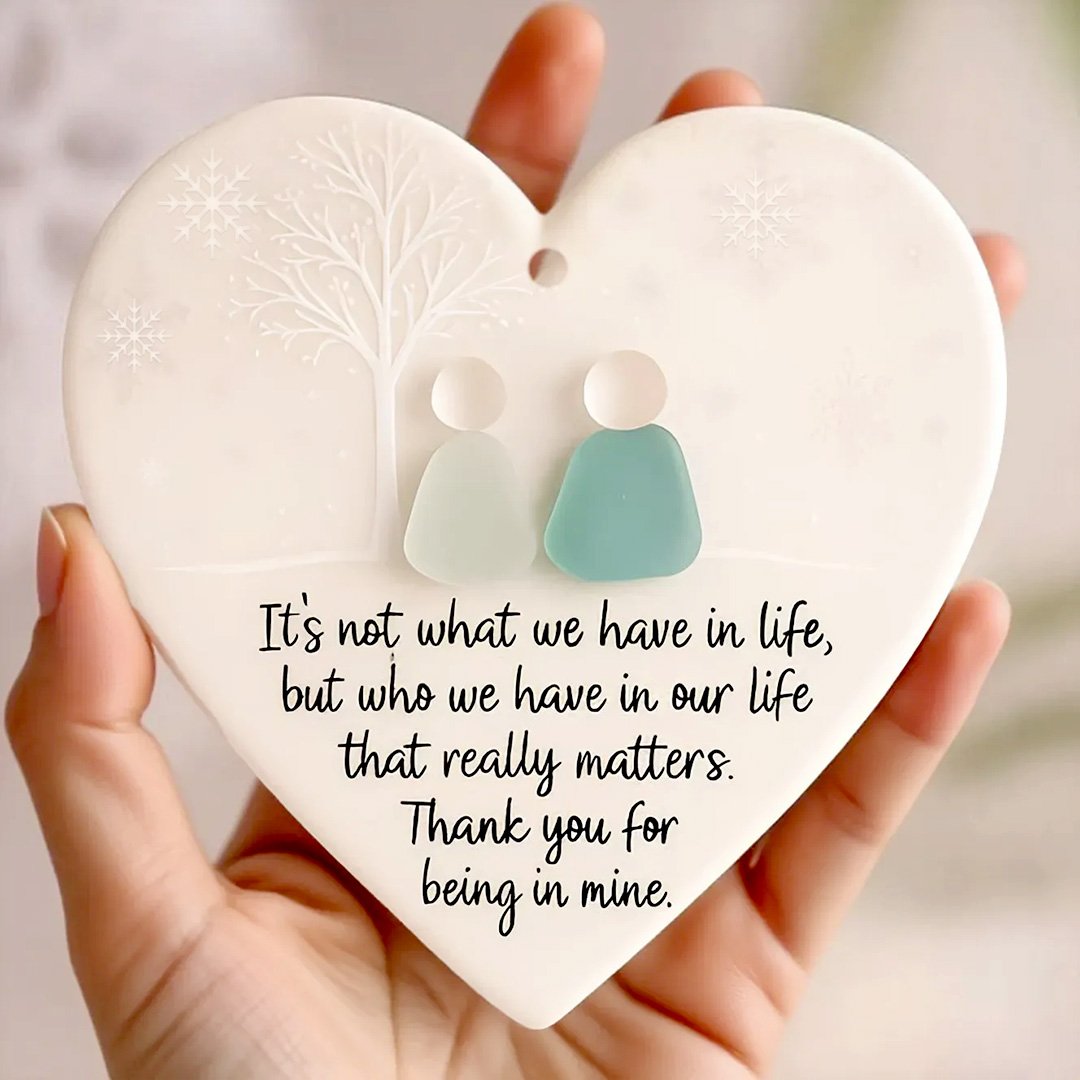 Heart-Shaped Sea Glass Friendship Decor🌊 Shaped by Nature & Crafted by Hand💝