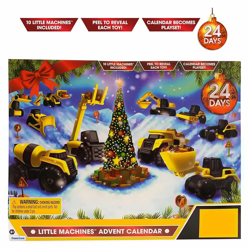 24-day Christmas countdown calendar with construction truck
