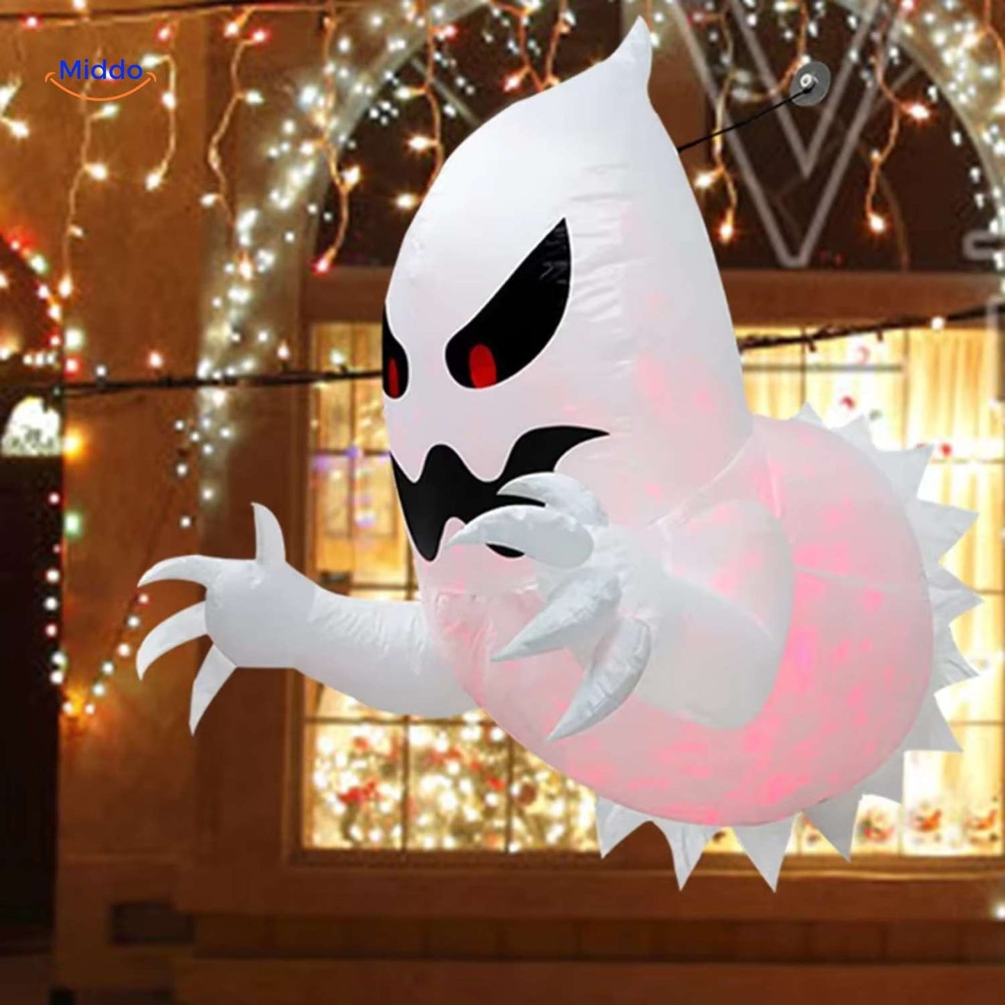 Inflatable Ghost – XL Light-Up Halloween Decoration