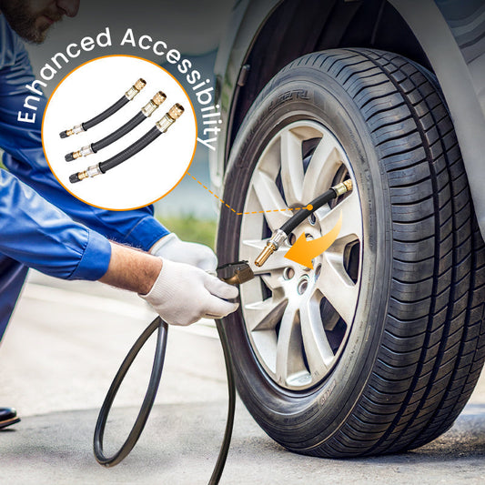 Universal flexible tire valve extension