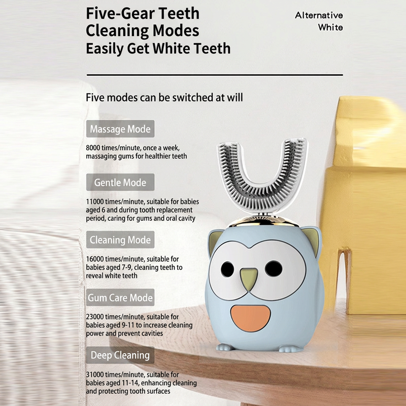 U-shaped automatic electric toothbrush for children
