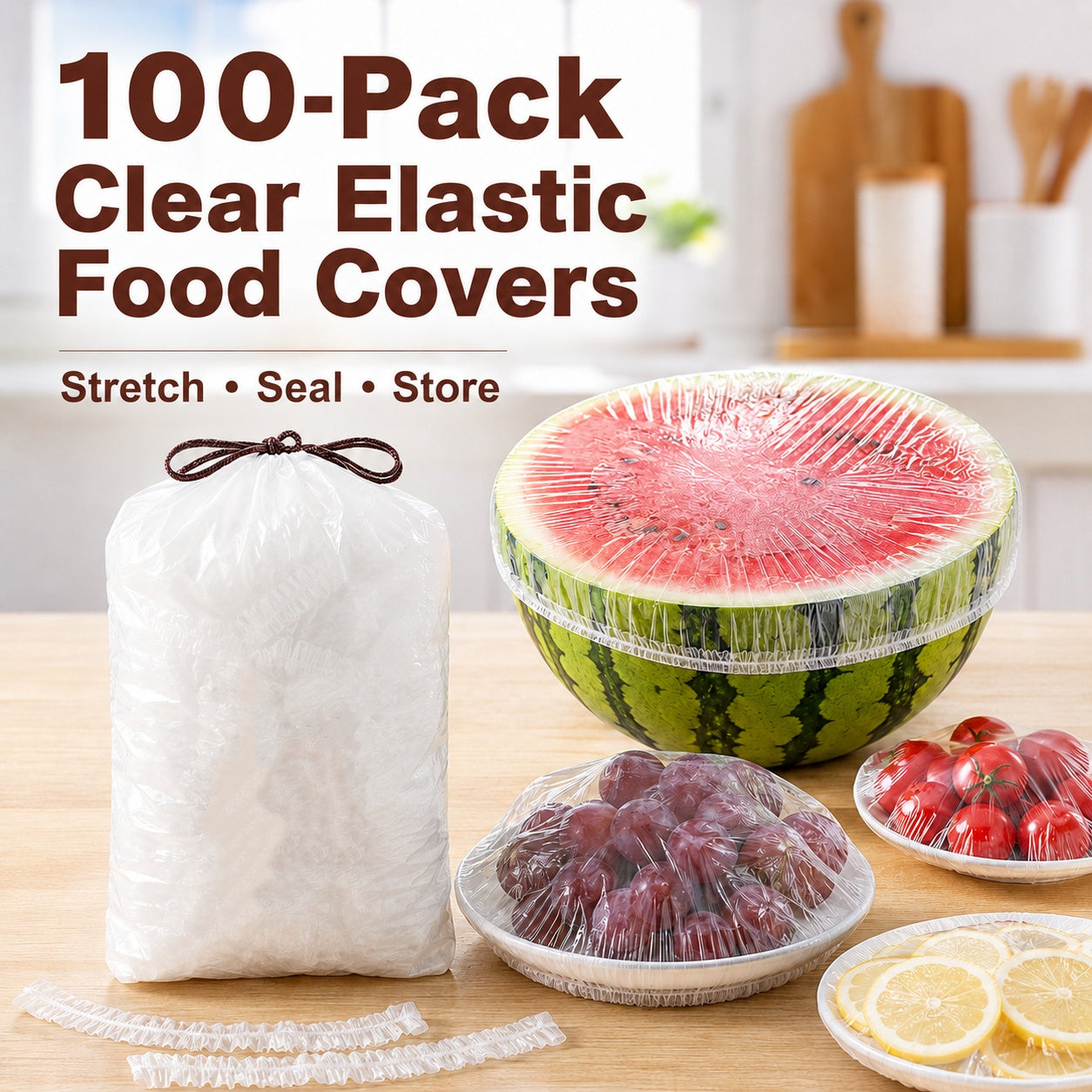 ⌛️ LAST DAY! 🔥 Free Delivery Today Only 🥦 The Laziest (and Best) Way to Keep Food Fresh 👉 No Cling Film Tangles. Just Stretch, Snap & Done! (200-Piece Bulk) 🥗✨