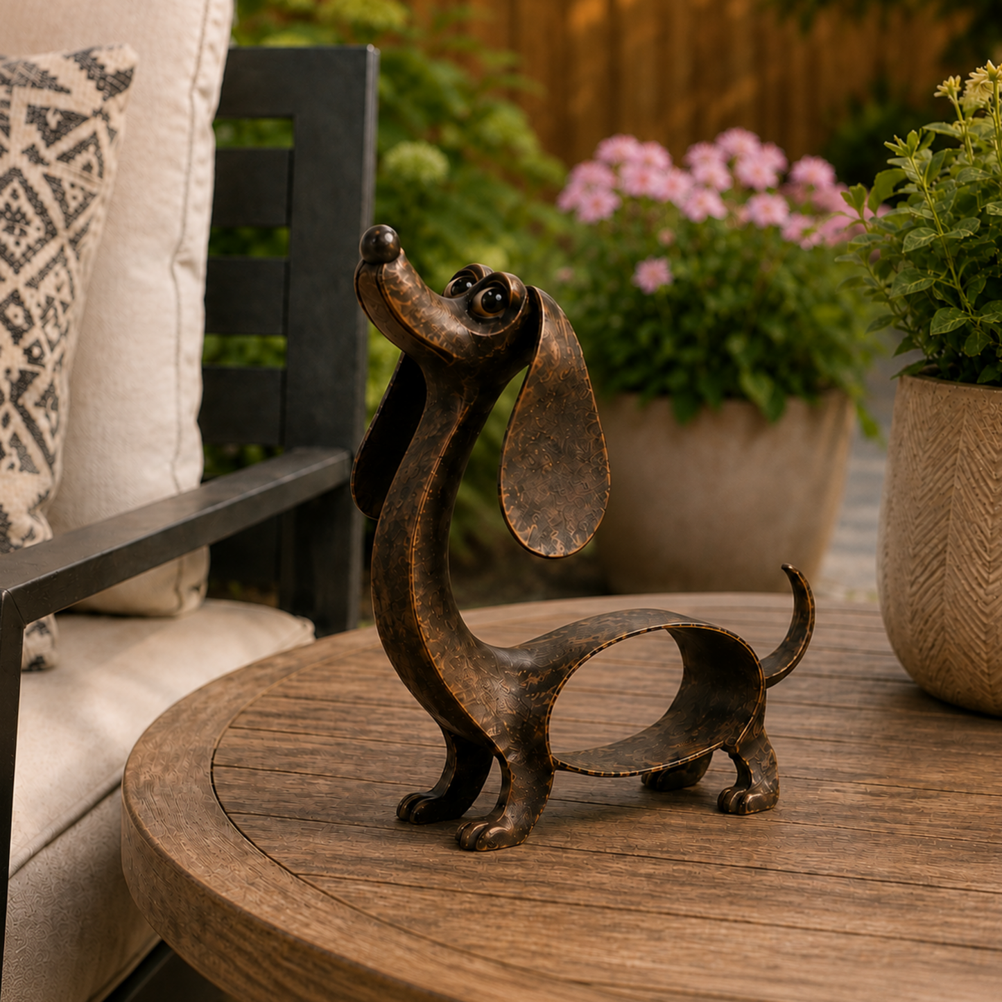 🐶✨Antique Bronze Dachshund Sculpture