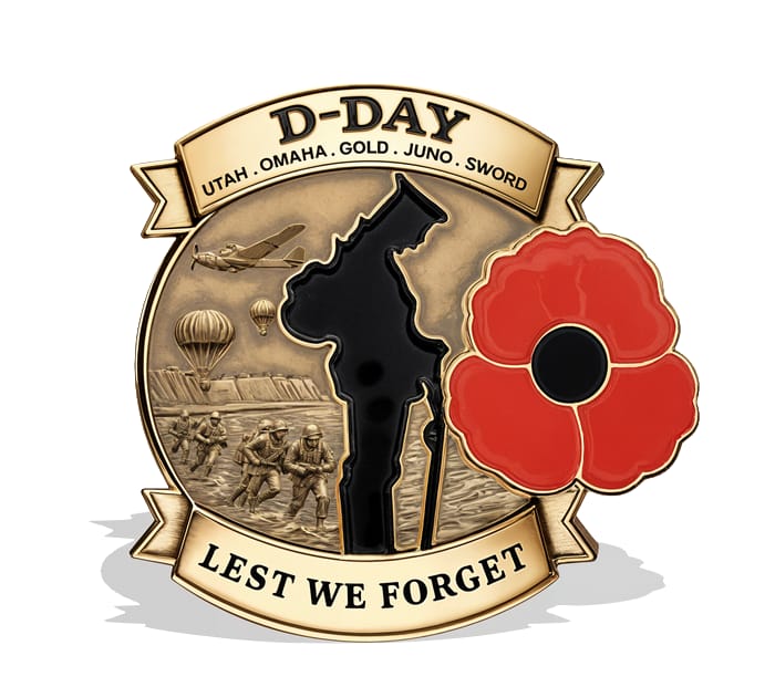 Honor Their Sacrifice 🌹 80th Anniversary Commemorative Brooch