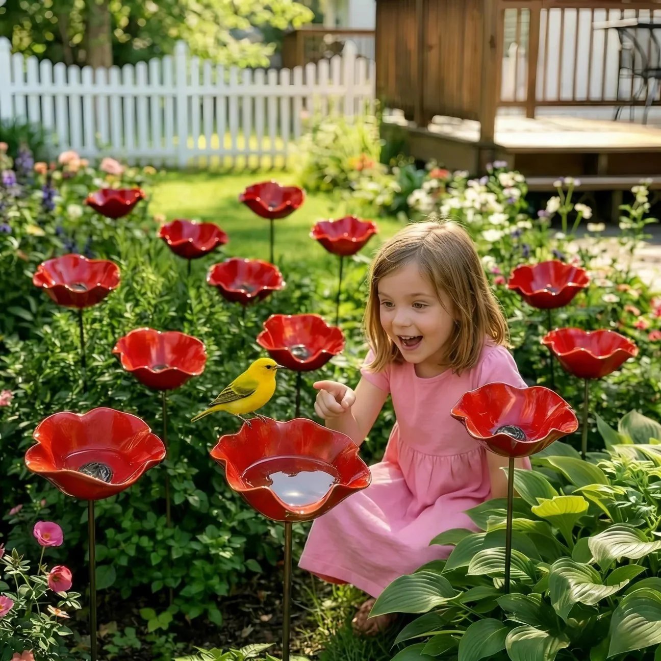 💖🎁2026 Mother's Day Gifts --🎁Handmade Metal Flower Garden Stake🐦