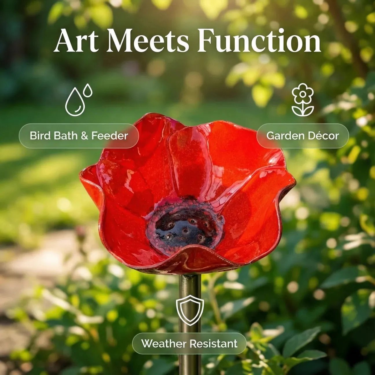 💖🎁2026 Mother's Day Gifts --🎁Handmade Metal Flower Garden Stake🐦