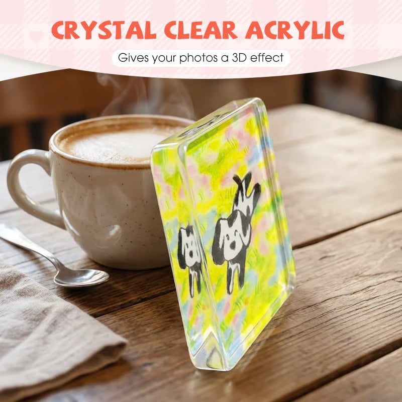 ✂🎞 2" x 2" Clear Acrylic DIY Fridge Magnet Set with Adhesive Backing – Square Magnetic Photo Frames with Stunning 3D Effect 💕