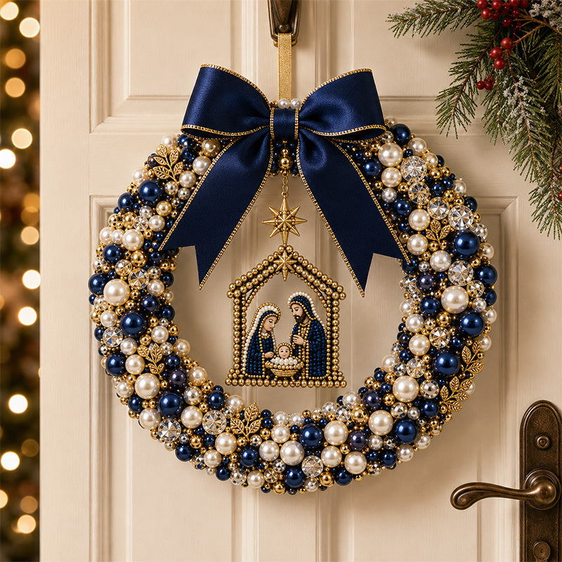 🔥Last Day BUY 3 GET 1 FREE⏳ Last Day 49% OFF – 🎄✨ DIY Christmas Pearl Wreath Kit – Handmade Beaded Holiday Door Décor 💎🎀