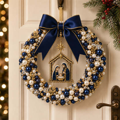 🔥Last Day BUY 3 GET 1 FREE⏳ Last Day 49% OFF – 🎄✨ DIY Christmas Pearl Wreath Kit – Handmade Beaded Holiday Door Décor 💎🎀