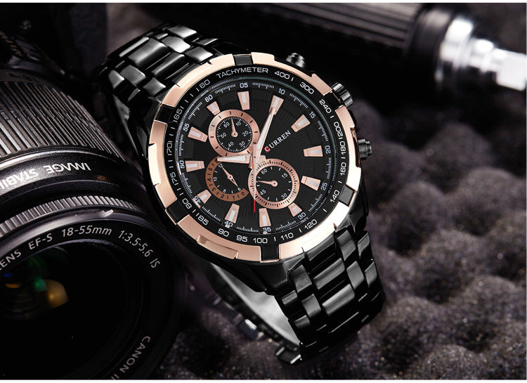 Waterproof quartz watch for men