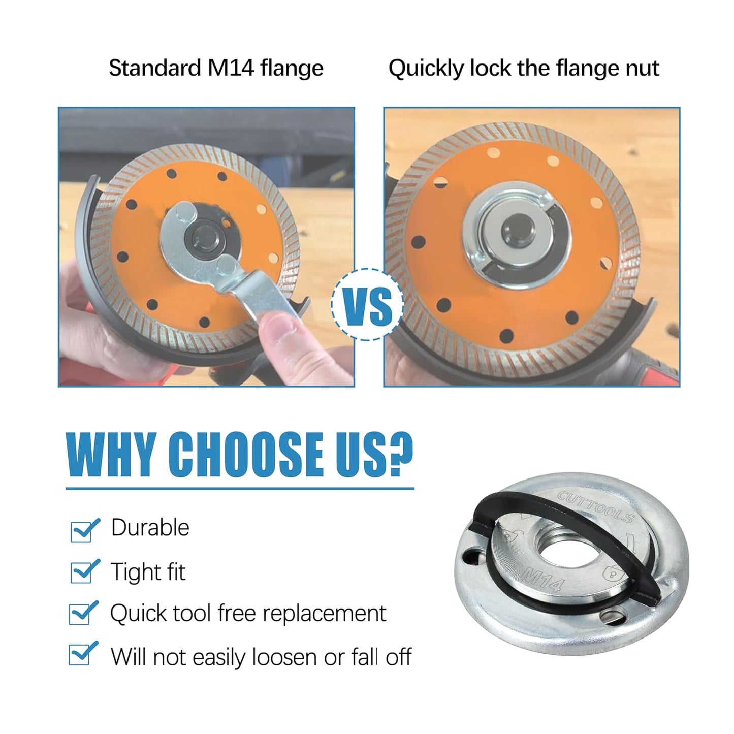 🔥LAST DAY 50% OFF - 🔧Angle Grinding Tool Flange Nut