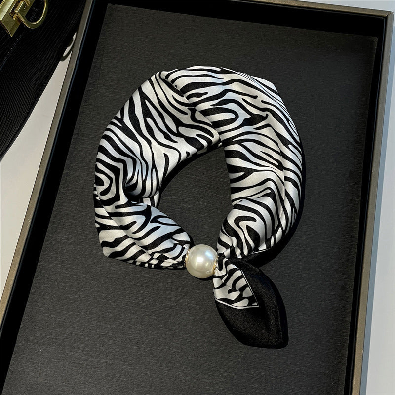 🤍 Pearl Scarf Necklace with Magnetic Clasp