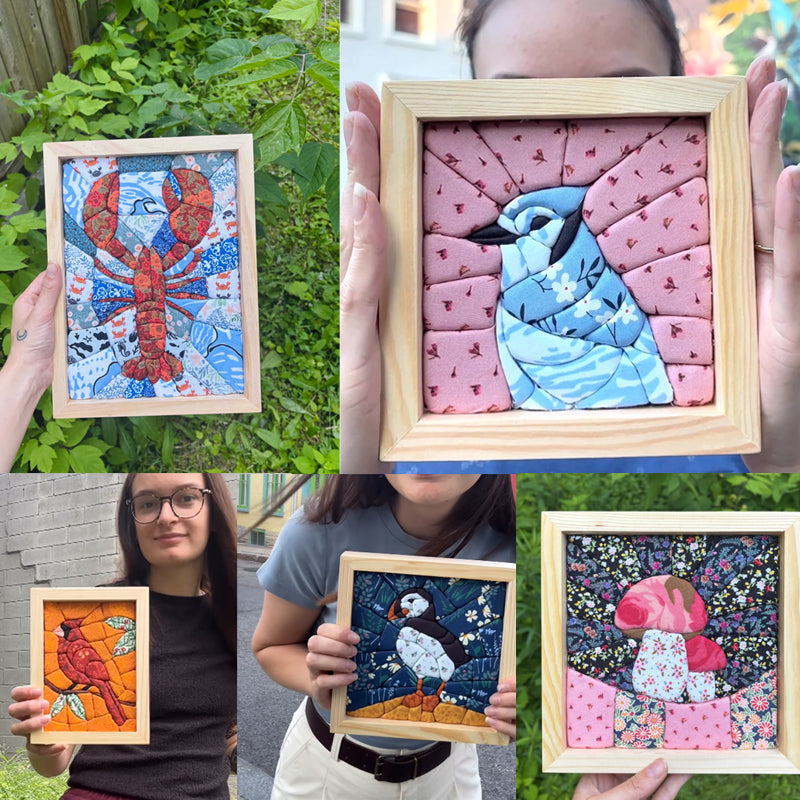 🔥Limited-Time Offer 49% OFF🔥 No-Sew & Cut-Free Fabric Mosaic Wall Art DIY Kit with Frame