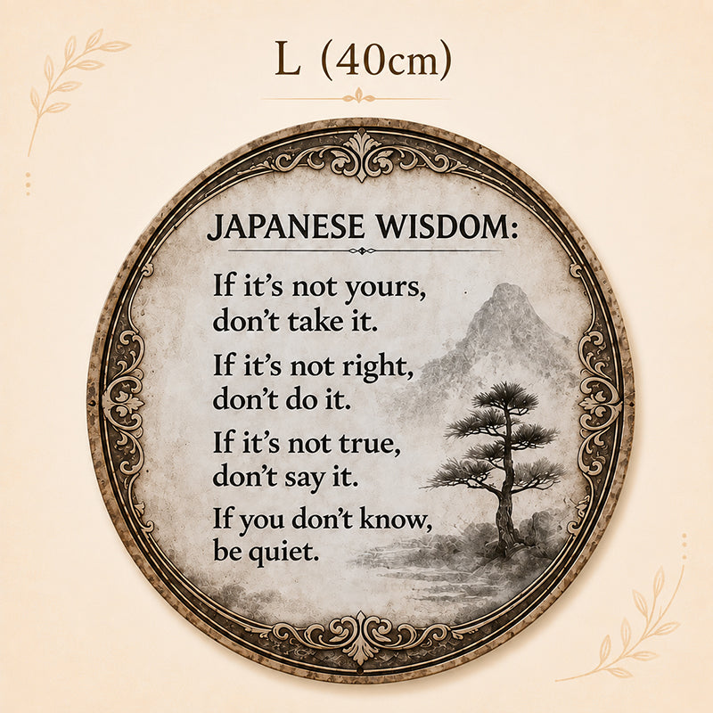 🍂 Vintage Eastern Wisdom Quote Sign