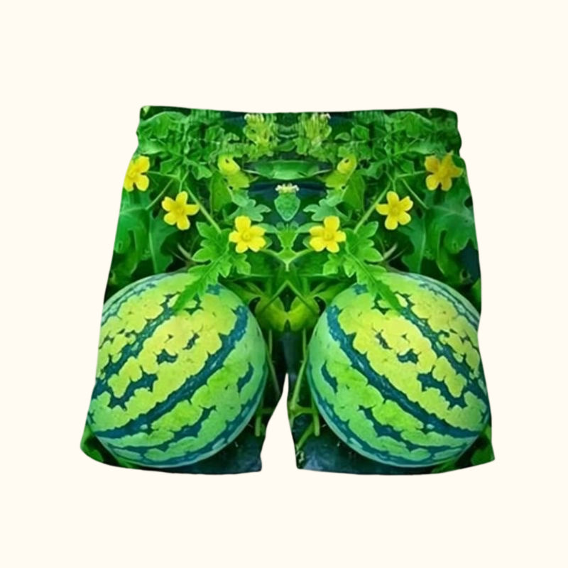 🍉 Funny Watermelon Print T-Shirt Set