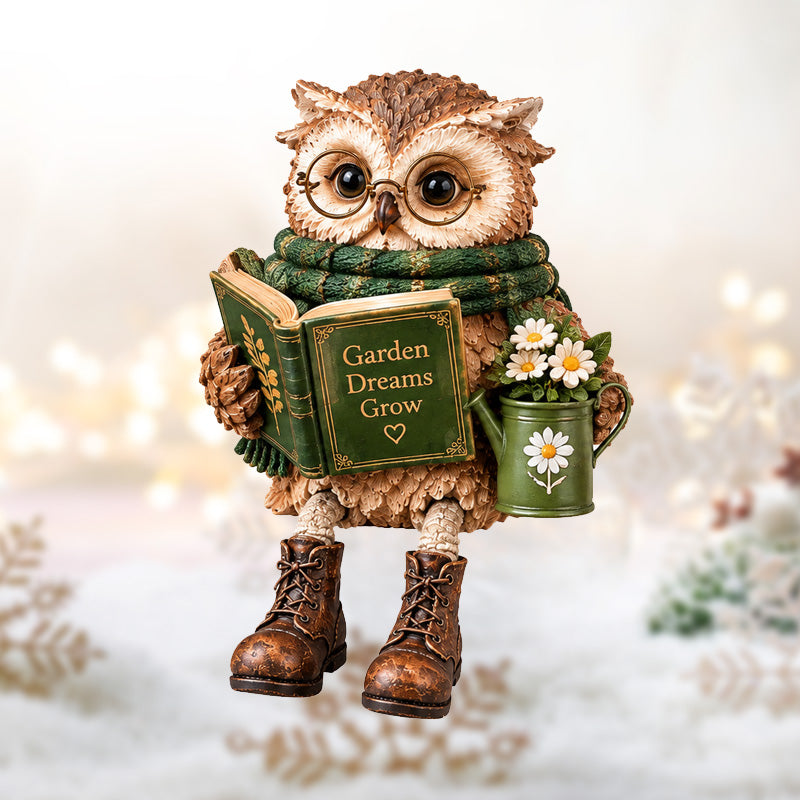 Heartwarming Reading Owl Figurine