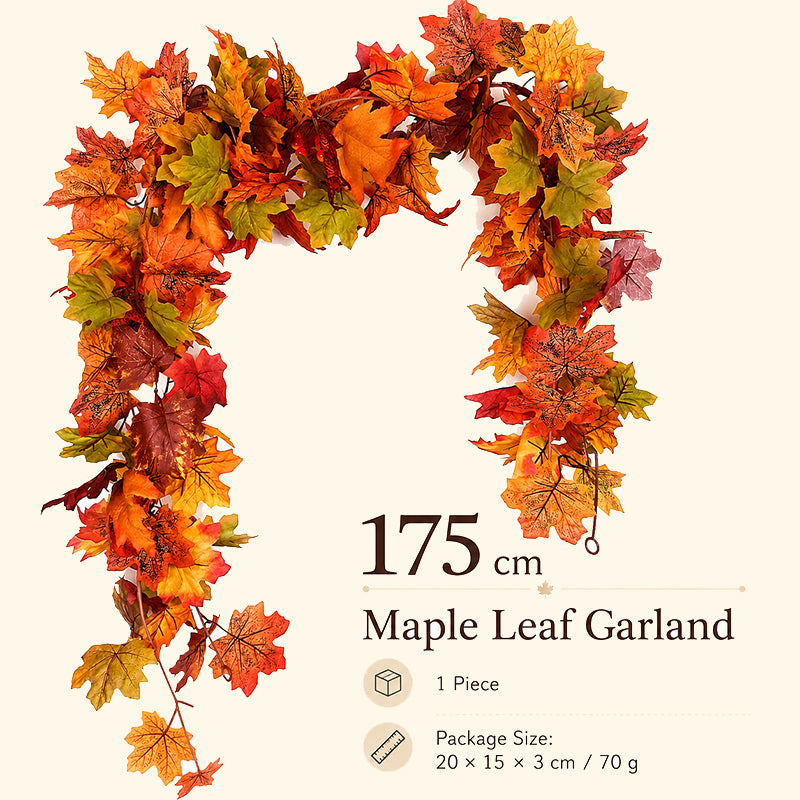 Autumn Maple Leaf Garland Decoration Set | Create a Warm Autumn Home Atmosphere