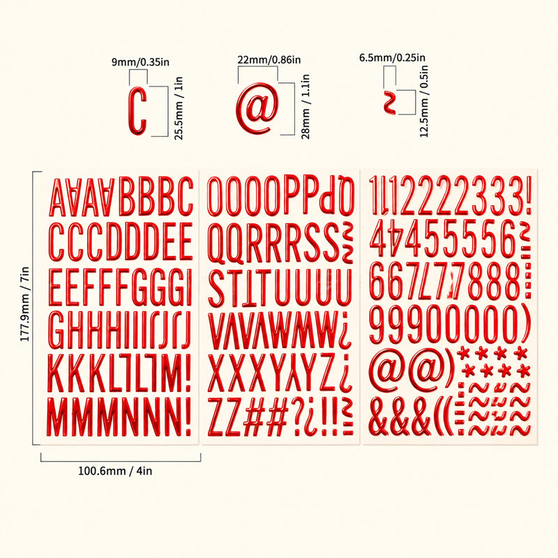 3D Puffy Alphabet Stickers – Bold-Style Letters for DIY Journals, Scrapbooks and Labels