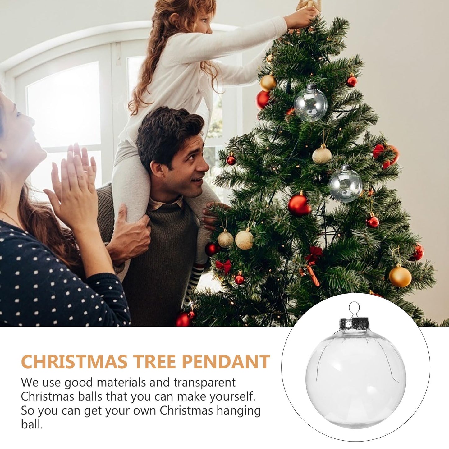 🎄 Clear Christmas Ornament Balls